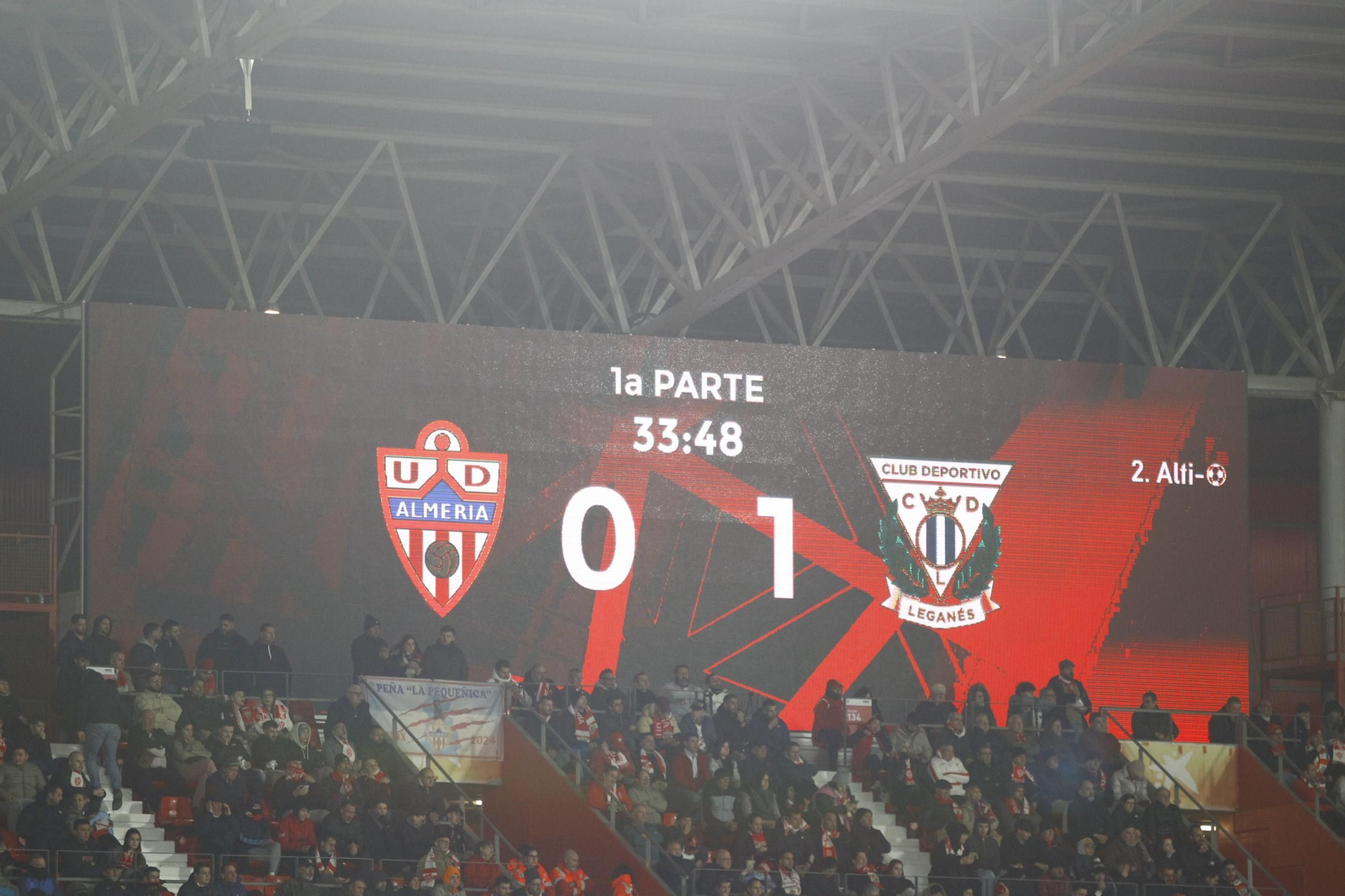 El partido U.D. Almería-C.D. Leganés de Copa del Rey, en imágenes