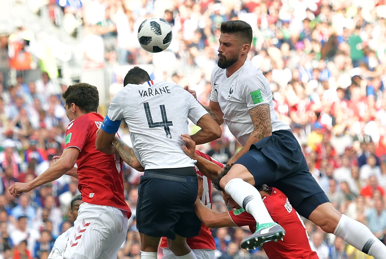 Las imágenes del Dinamarca-Francia