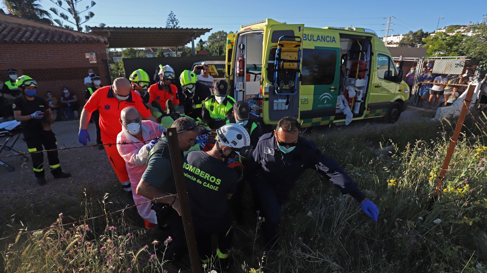 Rescate de un herido en las Pozas del Cobre
