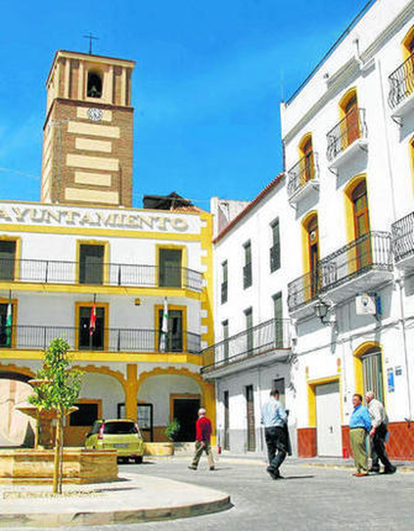 La plaza del Ayuntamiento de Abla.