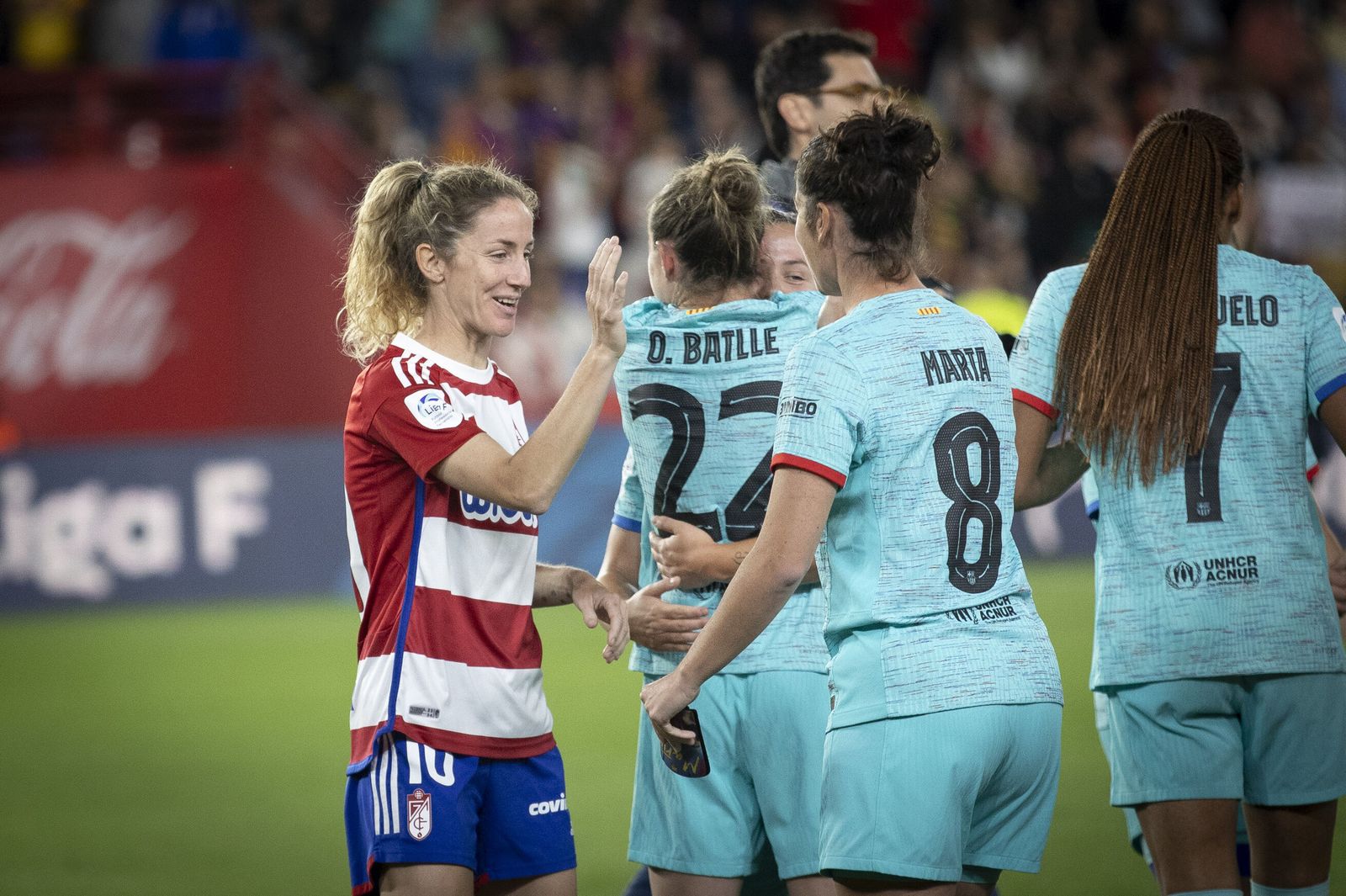 Las imágenes de la celebración del FC Barcelona en Los Cármenes