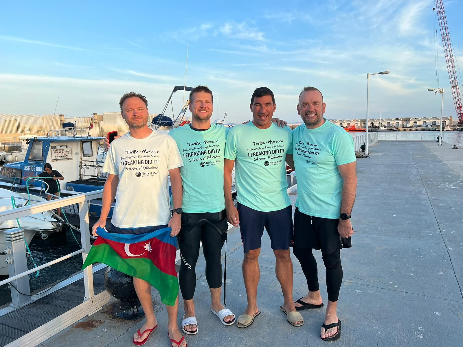 Los cuatro nadadores que han cruzado este martes el Estrecho