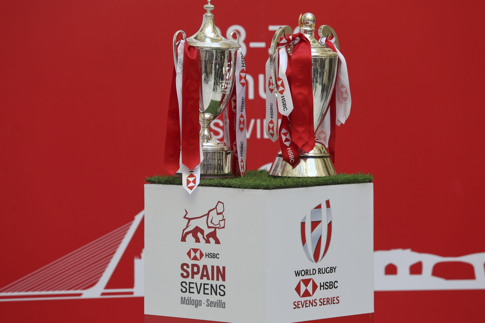 La presentación de las HSBC World Rugby Sevens Series en Málaga, en fotos
