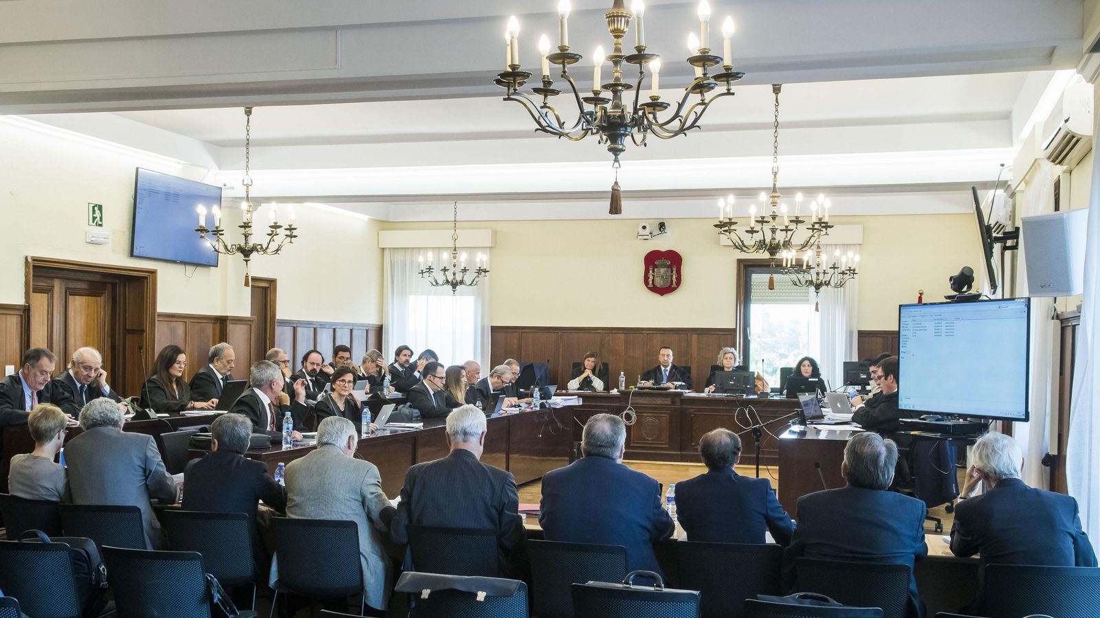 Los peritos en una de las sesiones del juicio