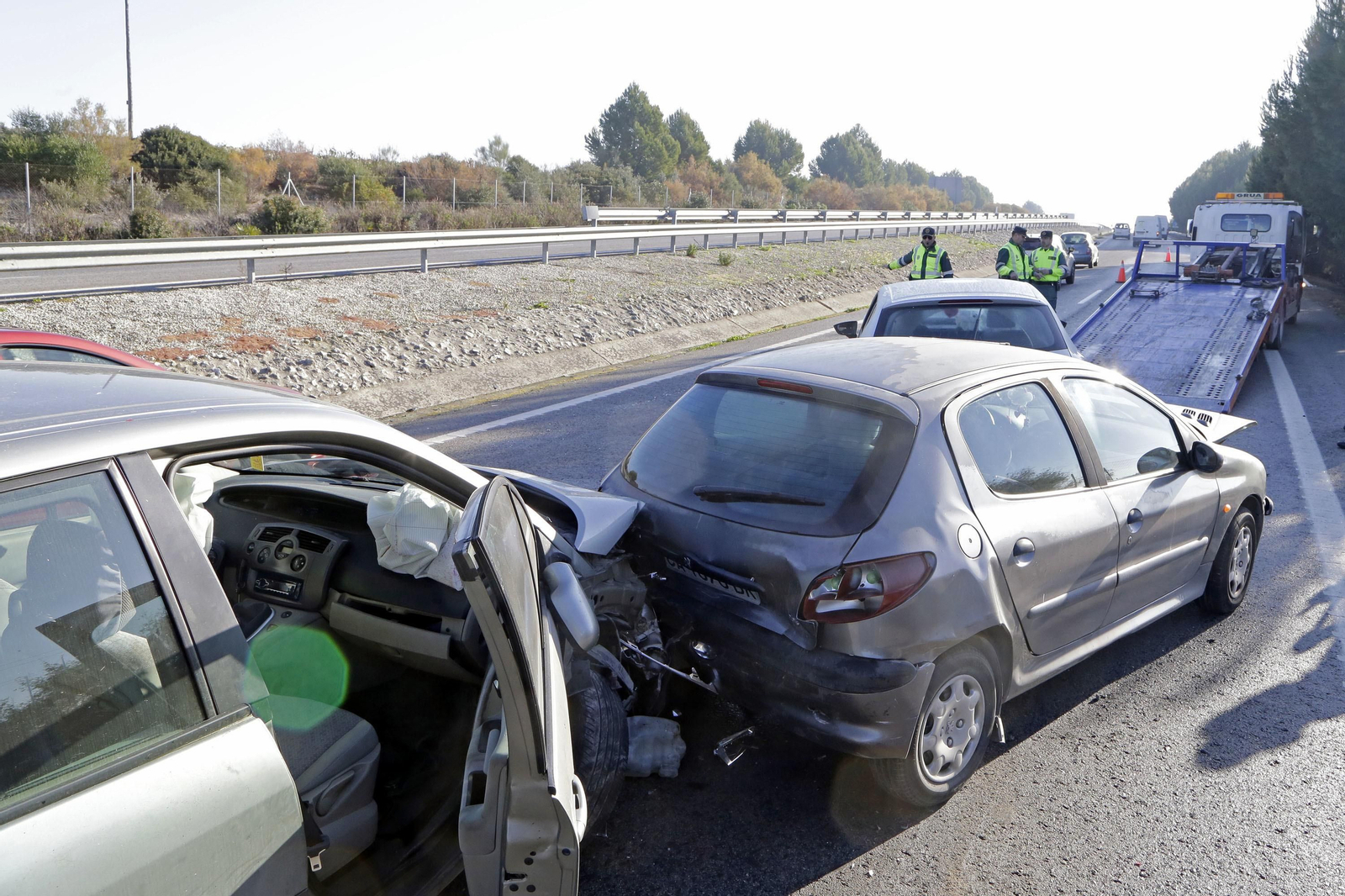 Accidente multiple en la ctra. de Sanlucar en dirección a Jerez