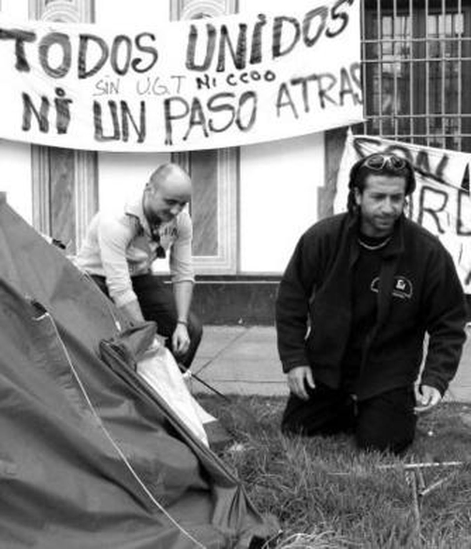 El CSIF abandona la acampada reivindicativa de La Merced.