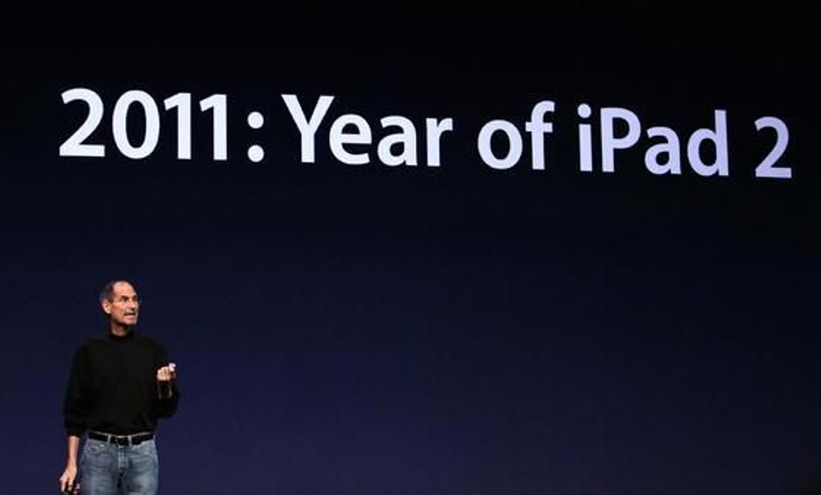 Steve Jobs presenta el iPad 2, la nueva versión del 'tablet' de Apple.

Foto: AFP Photo