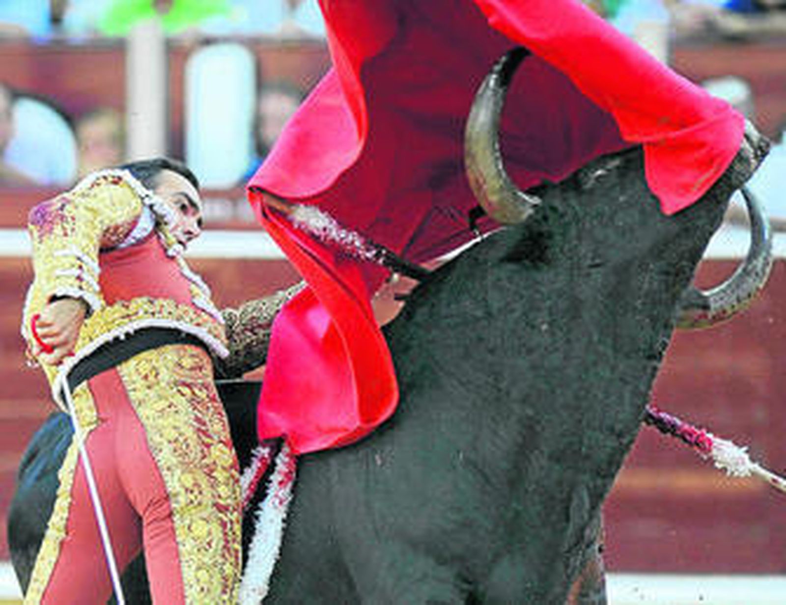 El Cid, en un espectacular pase de pecho en la plaza de toros de Albacete.