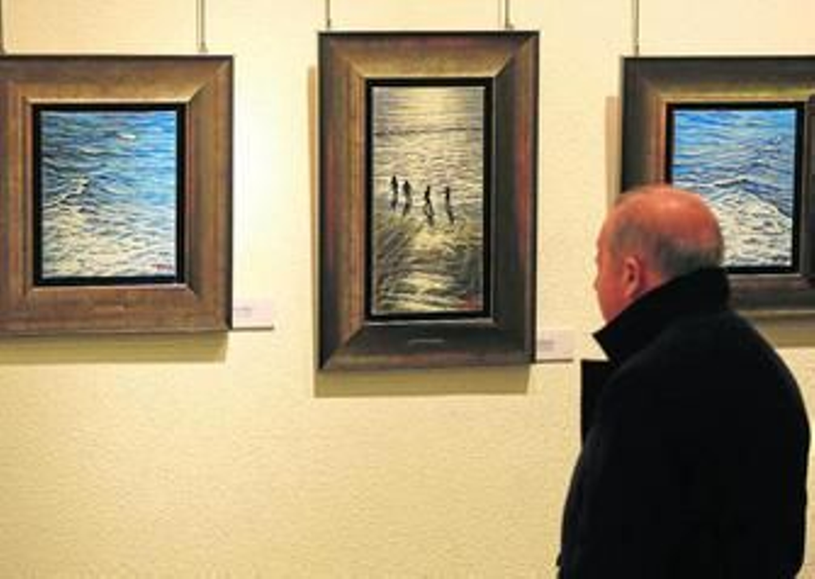 Exposición de González de Lara, ayer, en la Galería Benedito.