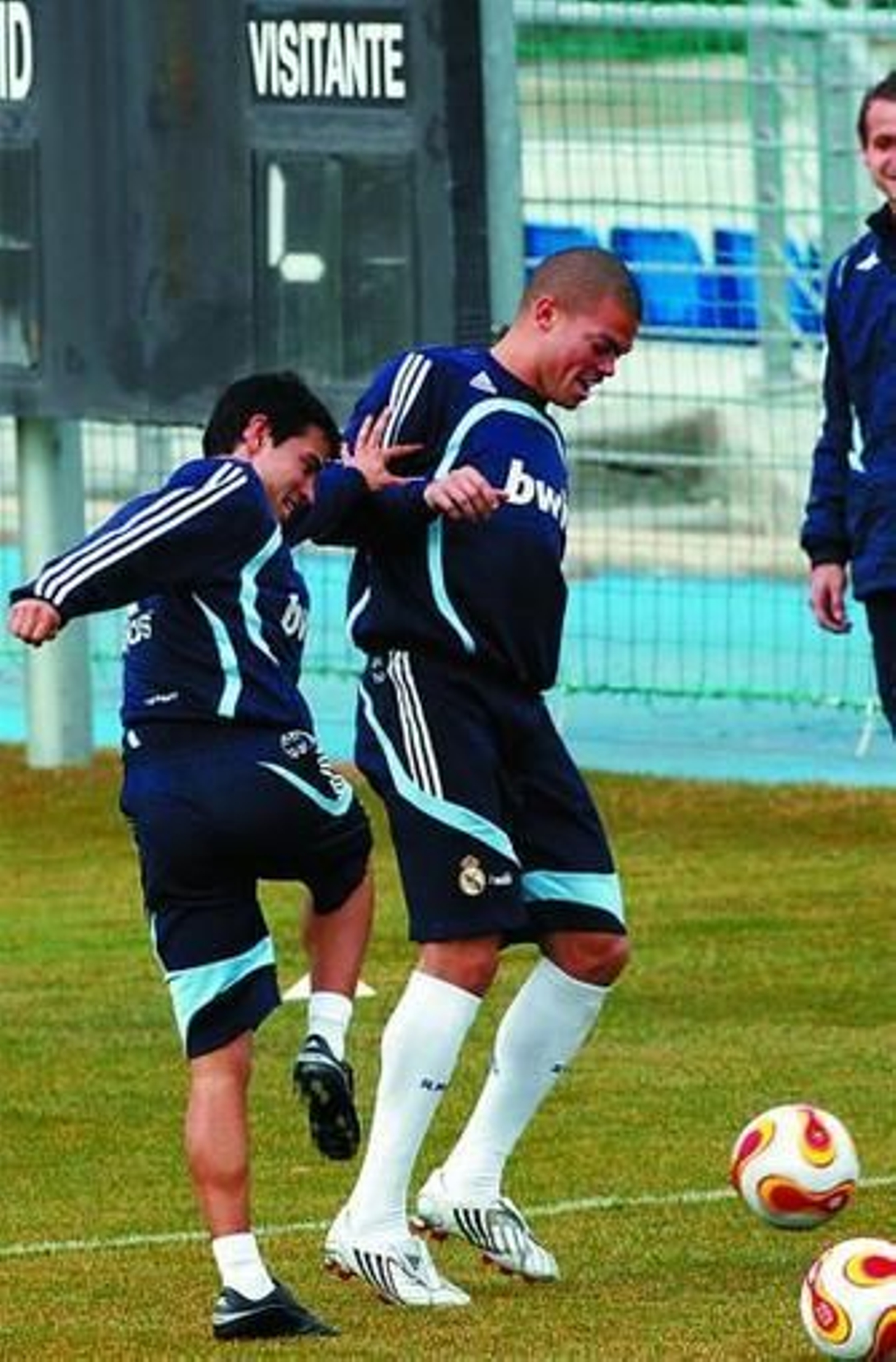 Saviola y Pepe, que volverán al titular posiblemente mañana en Mallorca.