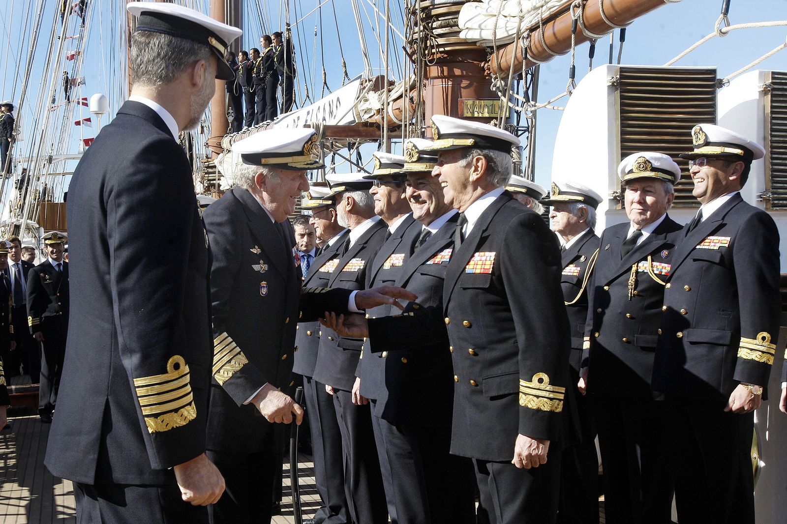 Visita de los Reyes al Juan Sebastián de Elcano