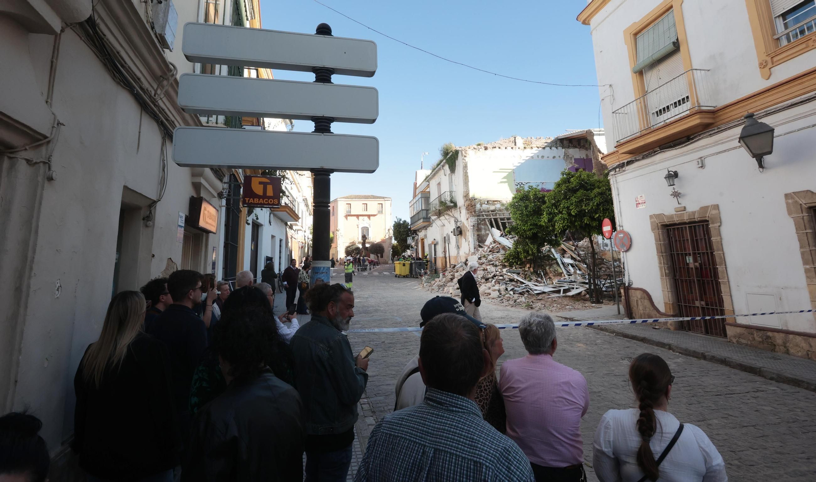 Derrumbe en Jerez de una casa en el barrio de San Miguel