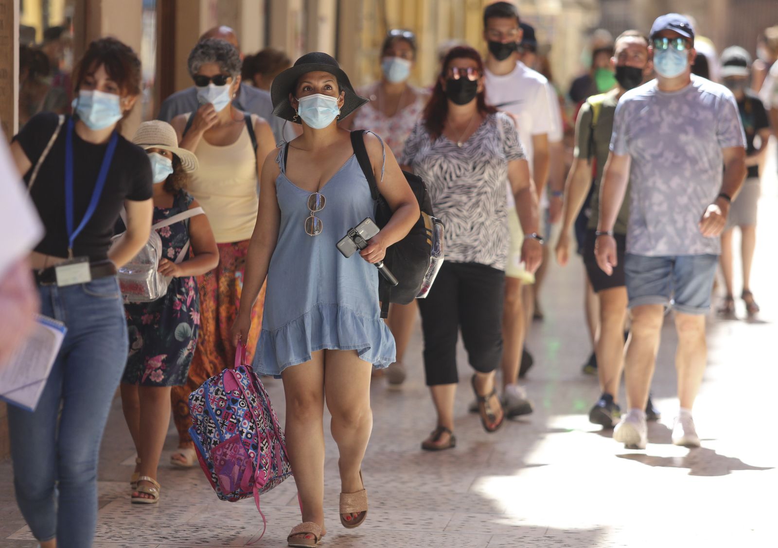 Veraneantes en Málaga.