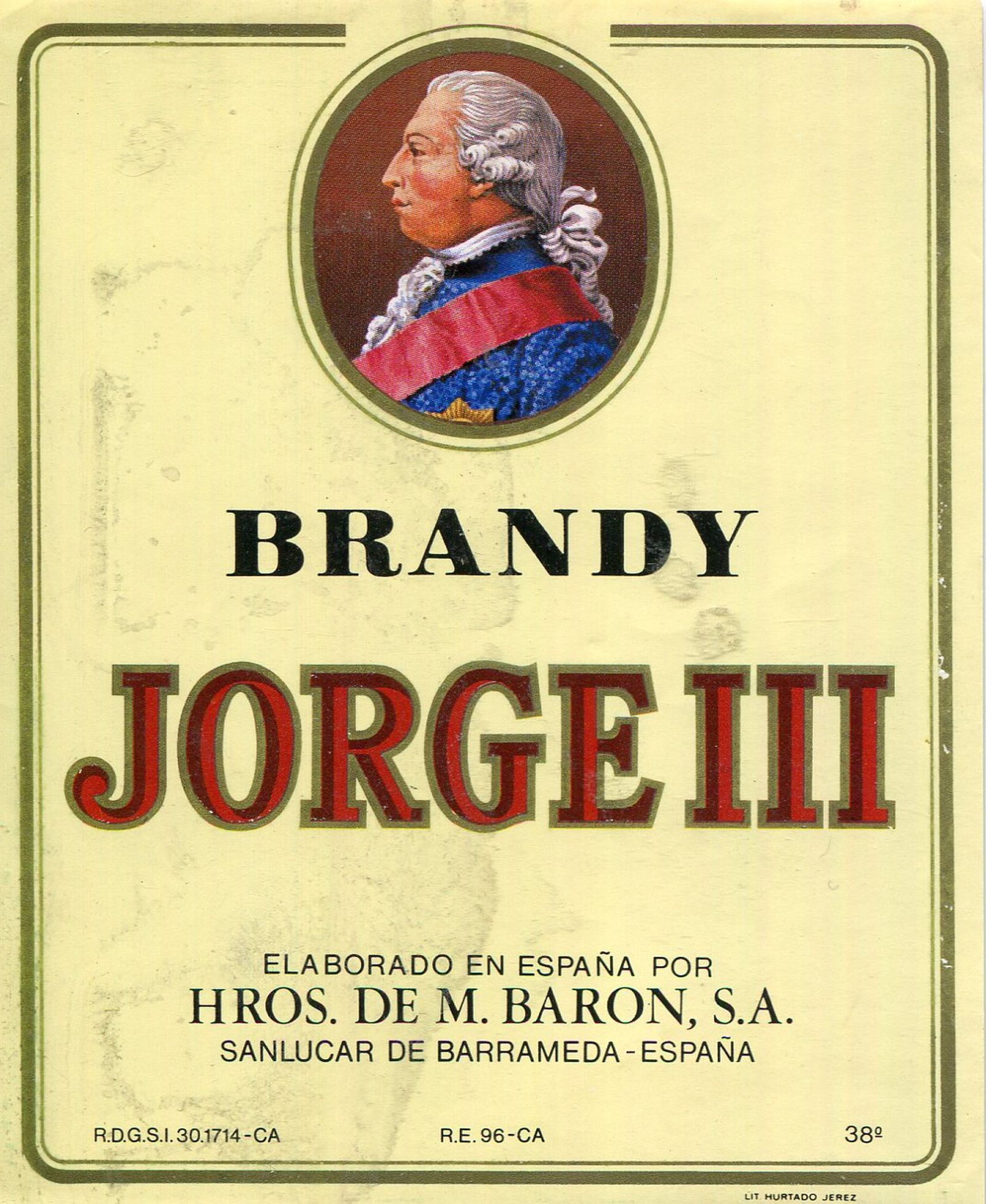 El rey Jorge III en un brandy de Herederos de Barón.