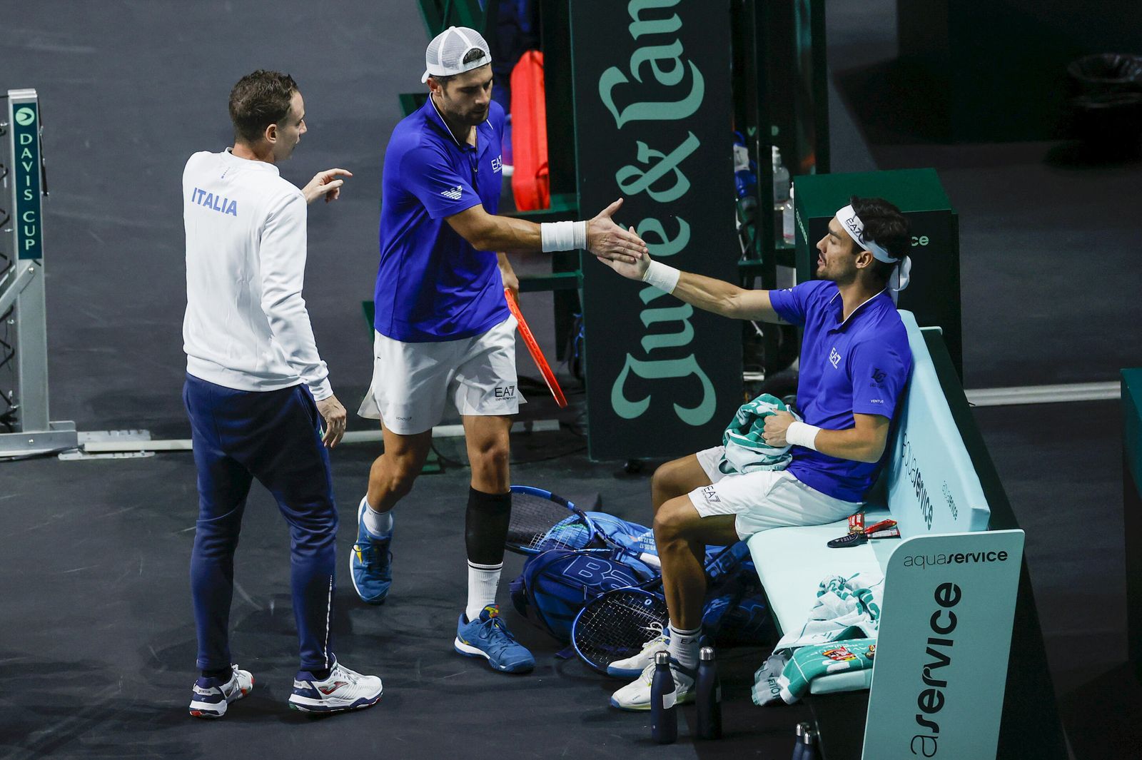 Italia-Estados Unidos de dobles en la Copa Davis de Málaga