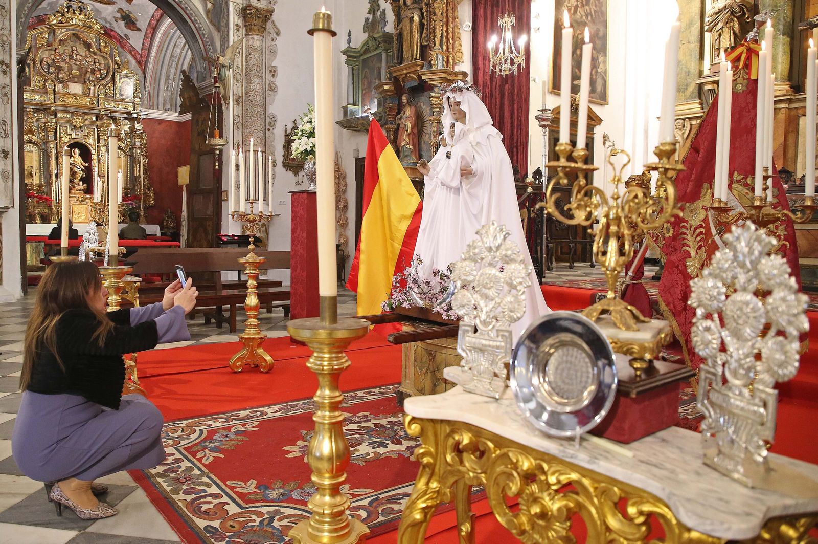 Fotos de la misa de despedida de la Virgen Santa María La Coronada en San Roque