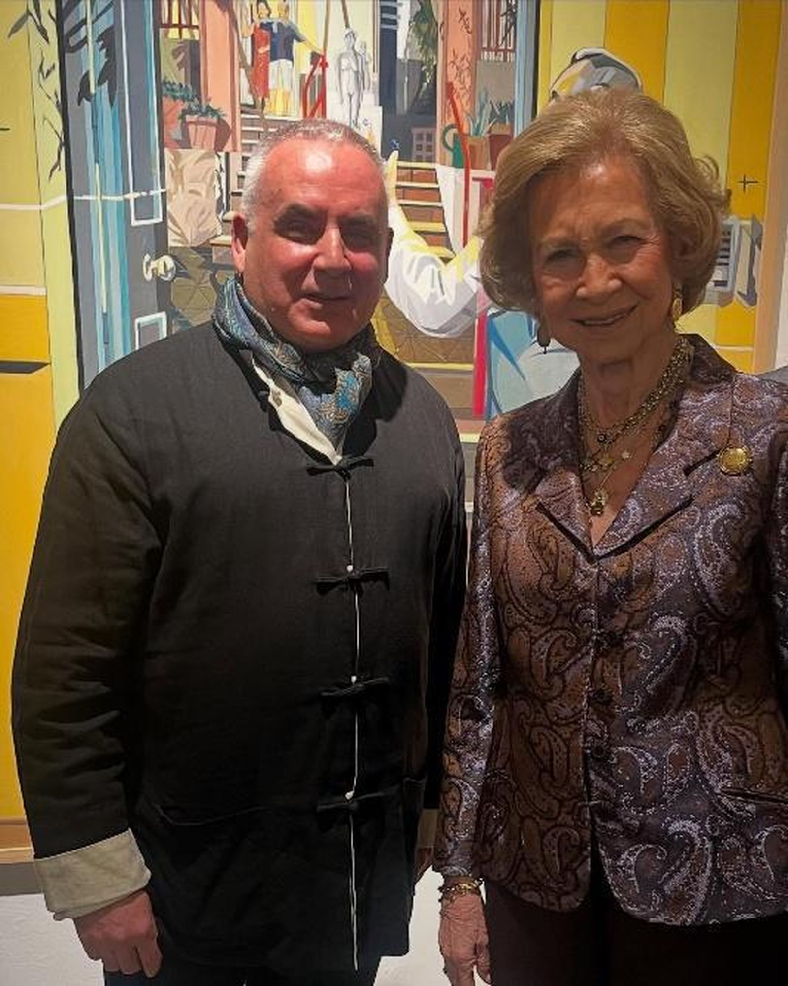 Pepe Carretero, con la reina Sofía.