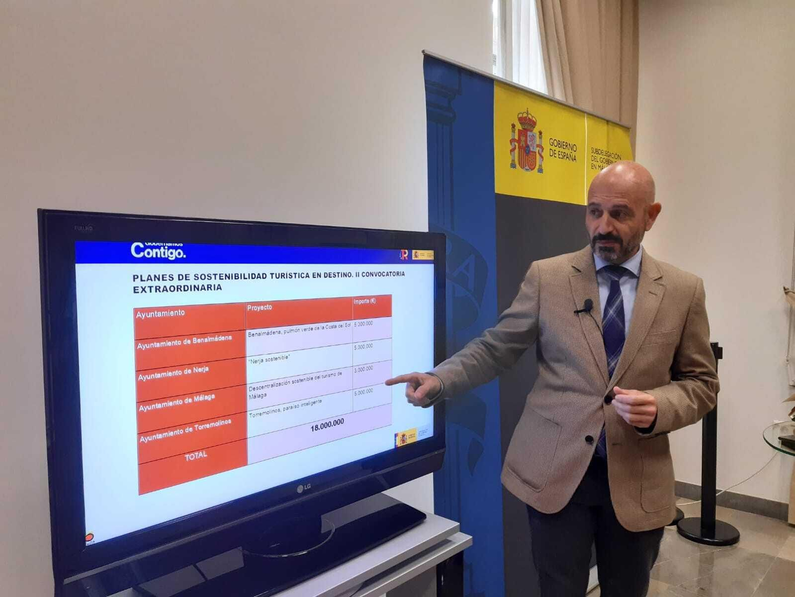 El subdelegado del Gobierno en Málaga presenta los cuatro proyectos de sostenibilidad turística. El subdelegado del Gobierno en Málaga presenta los cuatro proyectos de sostenibilidad turística.