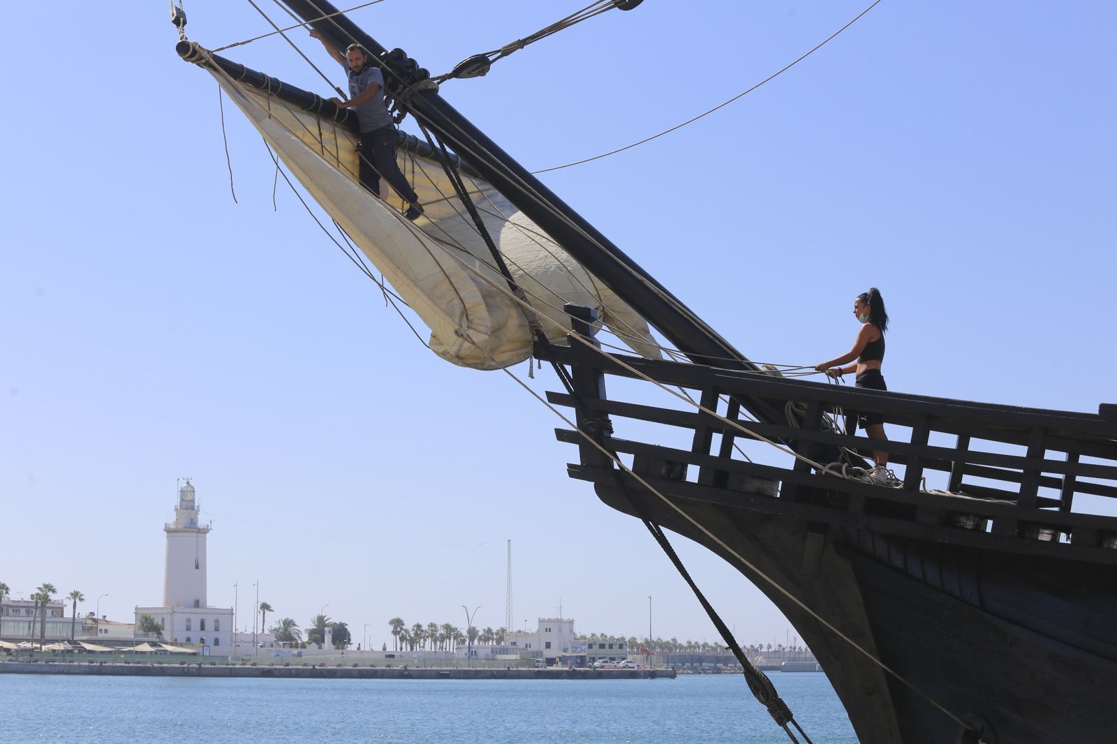 Las fotos de la nao 'Victoria' en el puerto de Málaga