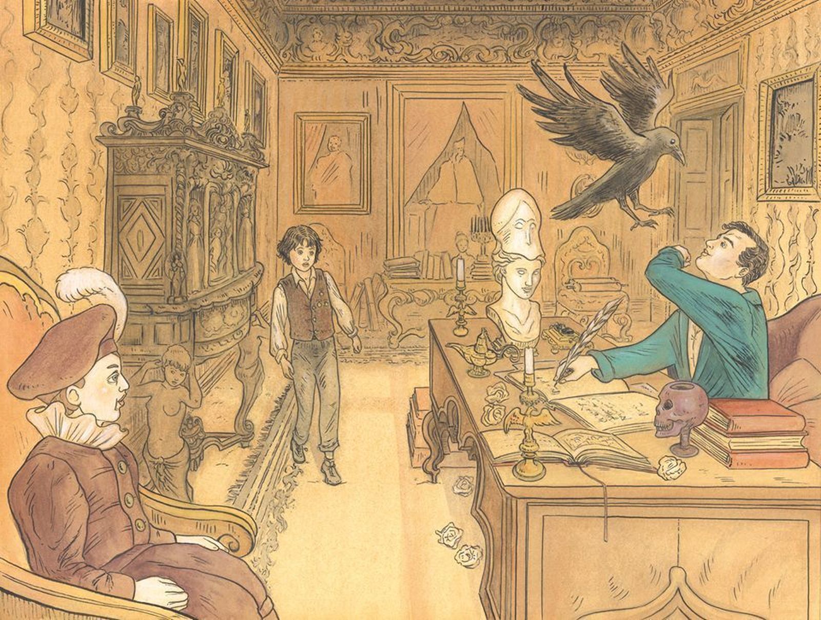 Los animales exóticos y los objetos de lord Byron cobran también gran importancia en el relato.