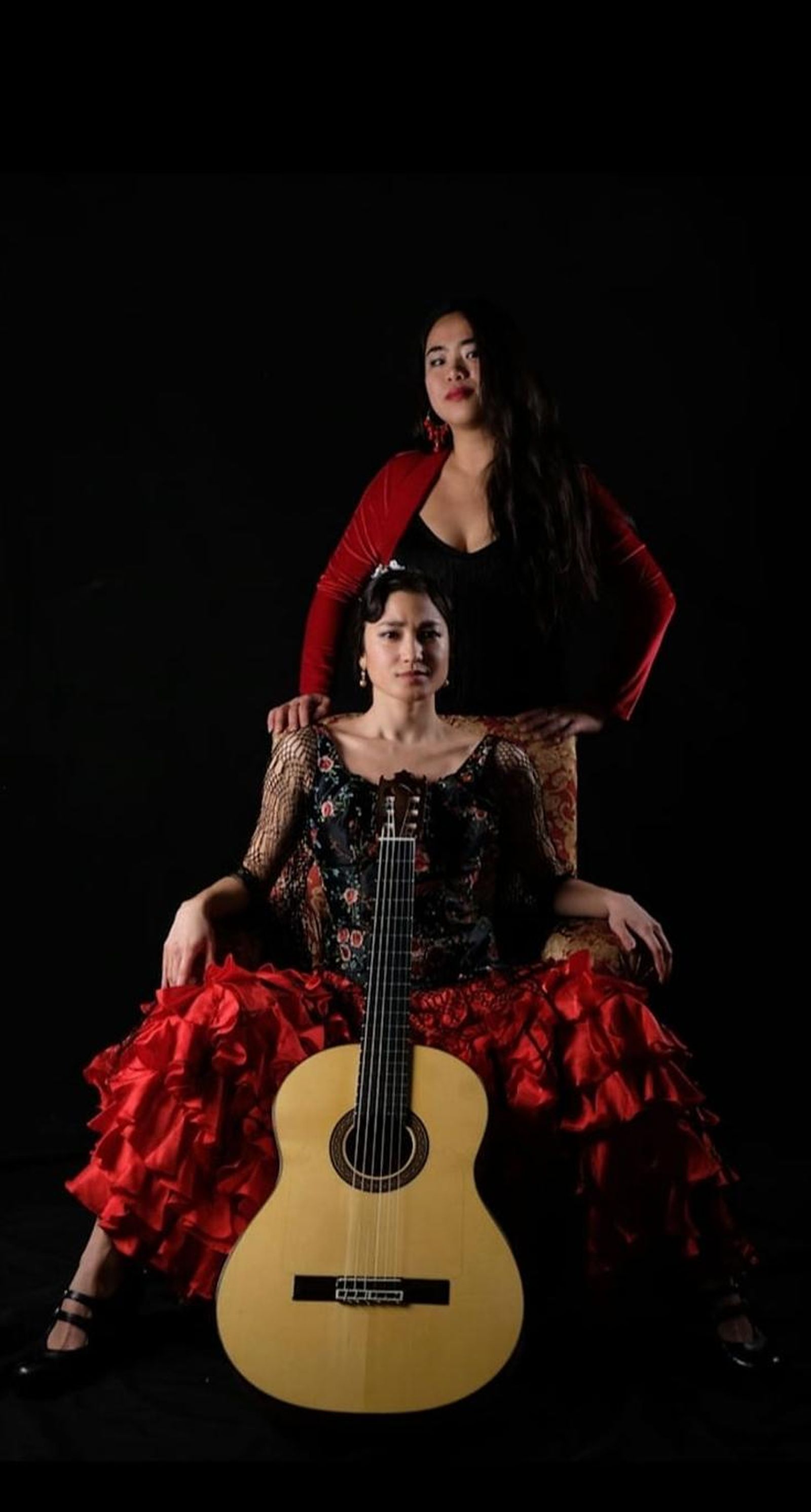 Lola Yang, con la bailaora Malena Alba.