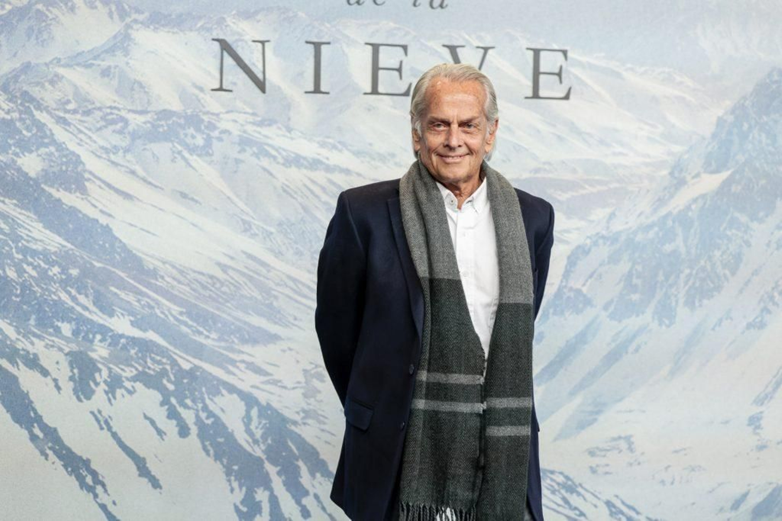 Eduardo Strauch, superviviente de la sociedad de la nieve, en la presentación de la película de Bayona.