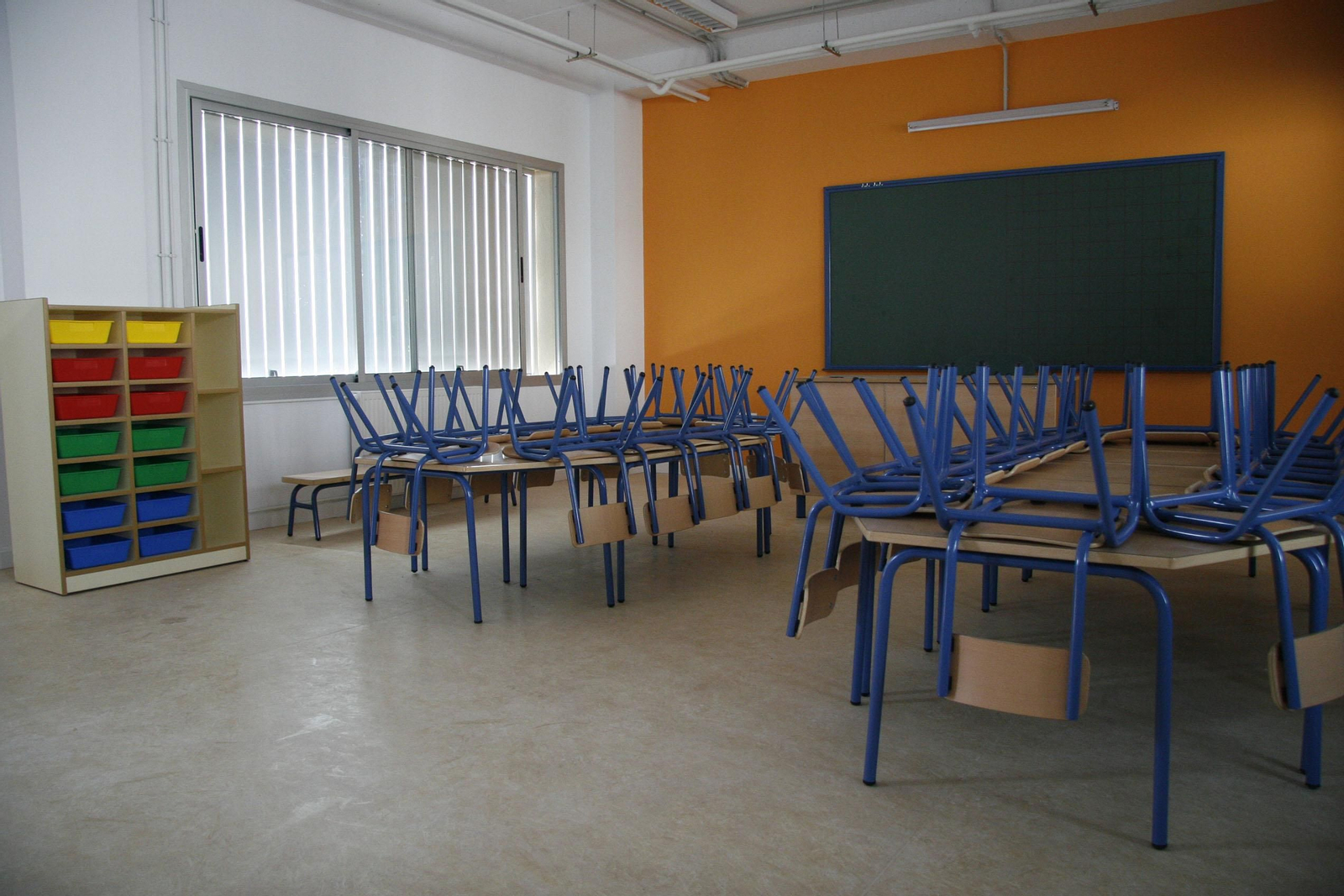 Una de las aulas del colegio público La Florida.