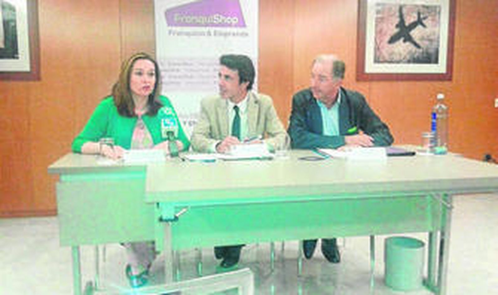 Un momento de la presentación de Franquishop, ayer.