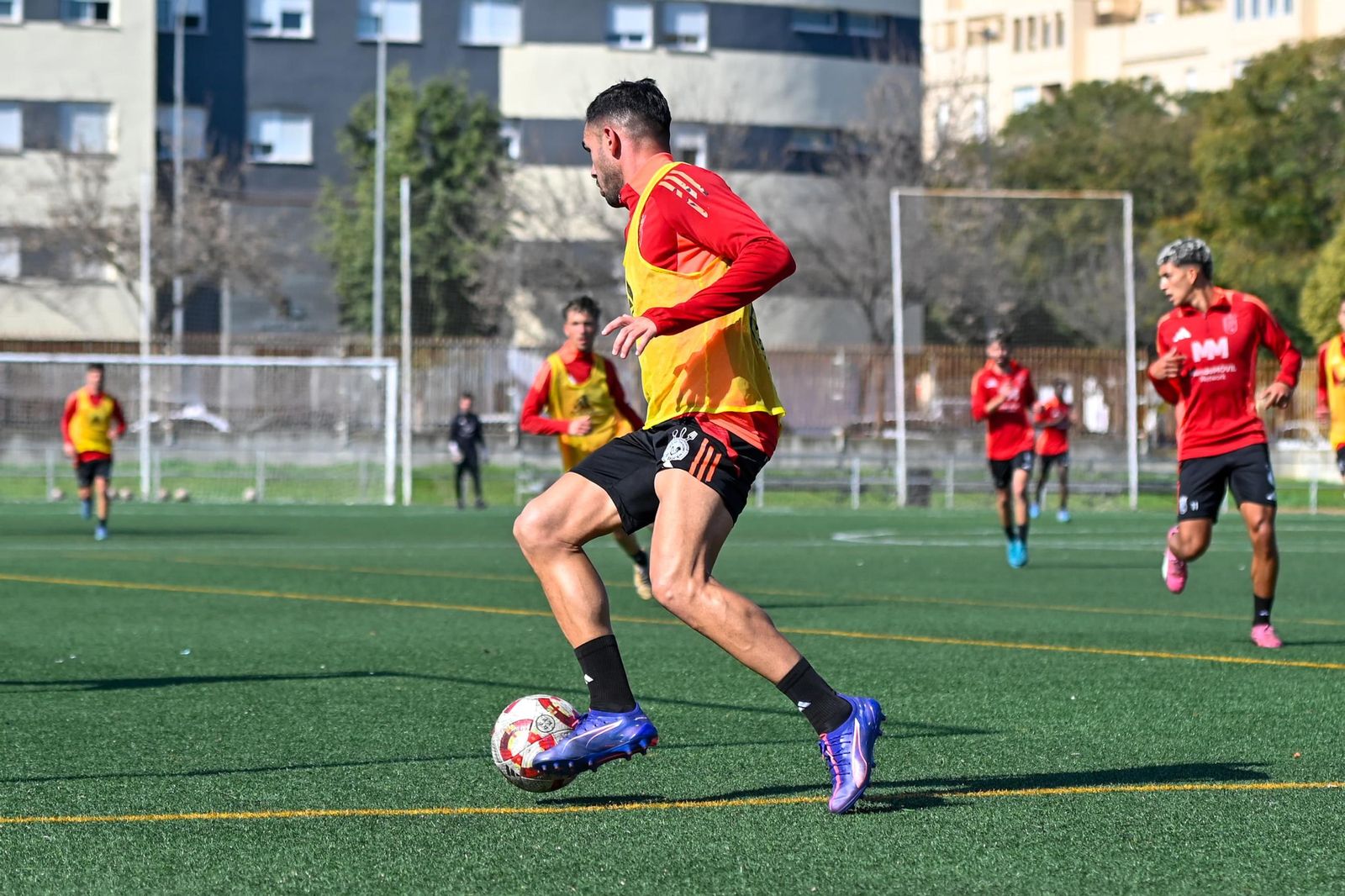 Imágenes del entrenamiento del Xerez CD en La Granja