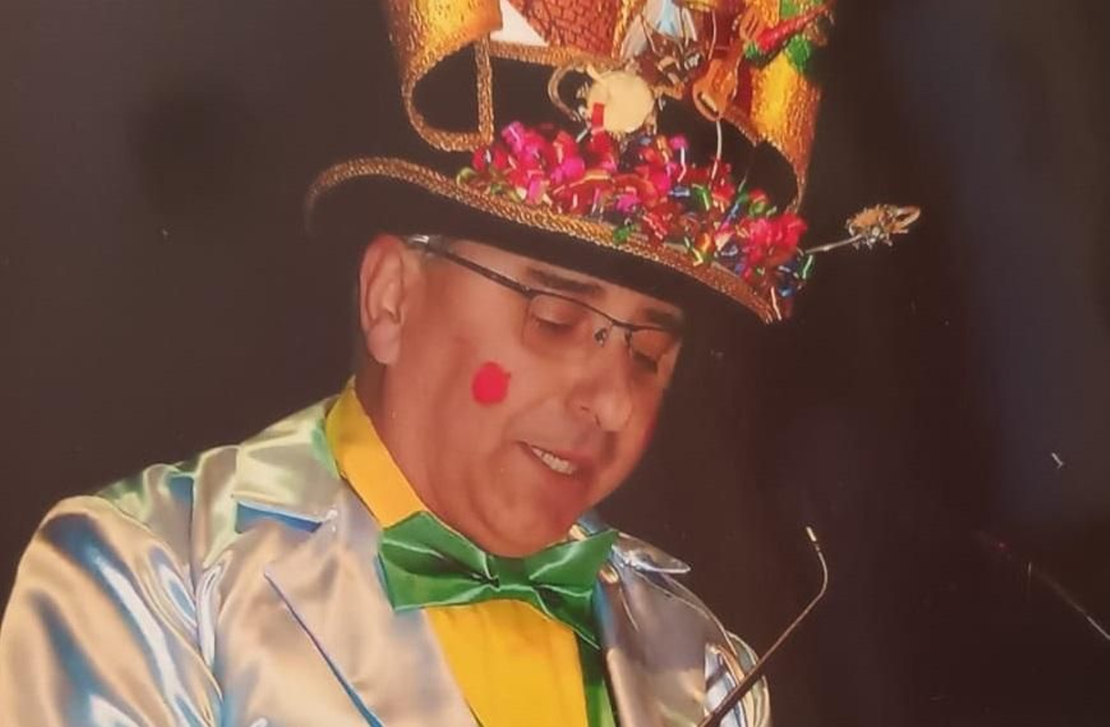Ángel Vizcaíno Gallego durante una participación en el Carnaval de la Luz.