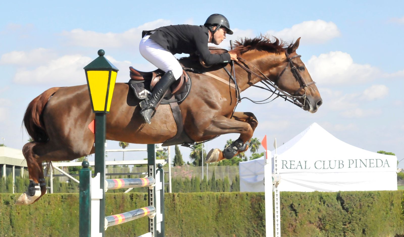 Sergio Álvarez, segundo del ránking nacional, durante un concurso en Pineda.
