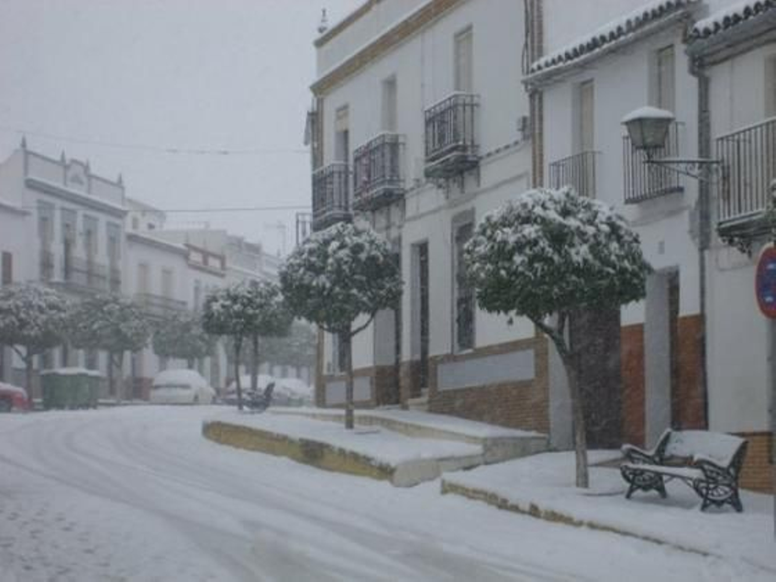Nieve en Alanís de la Sierra./ Sergio Gallego