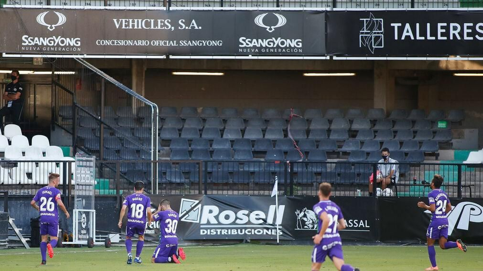 Ramón celebra su gol contra el Castellón.