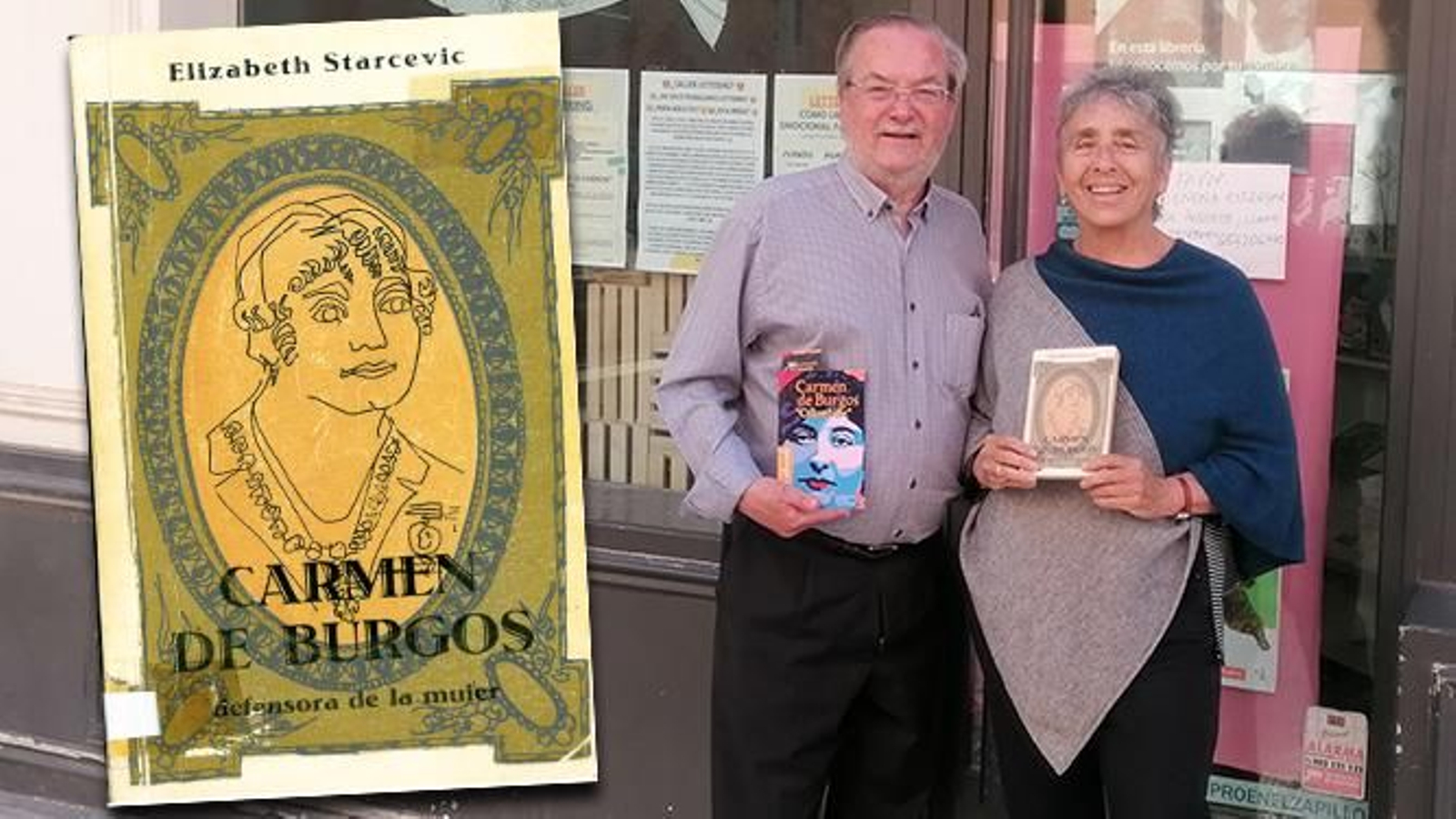 Antonio Sevillano posa con Elizabeth Starcevic en Almería