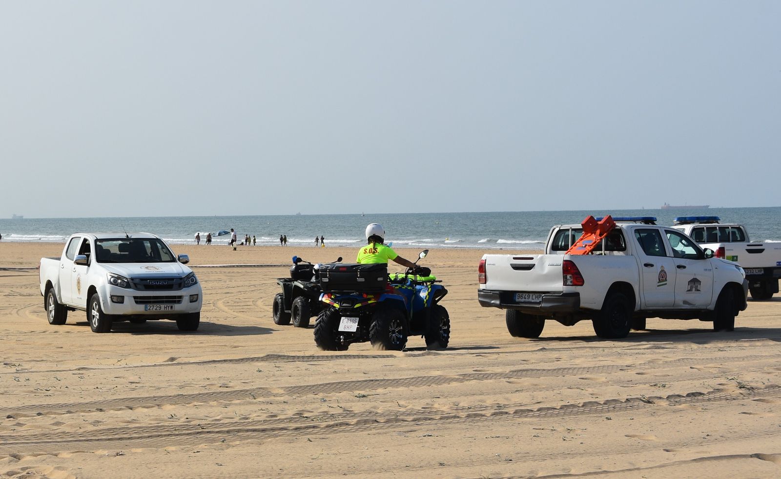 Protección Civil en las playas de Punta Umbría