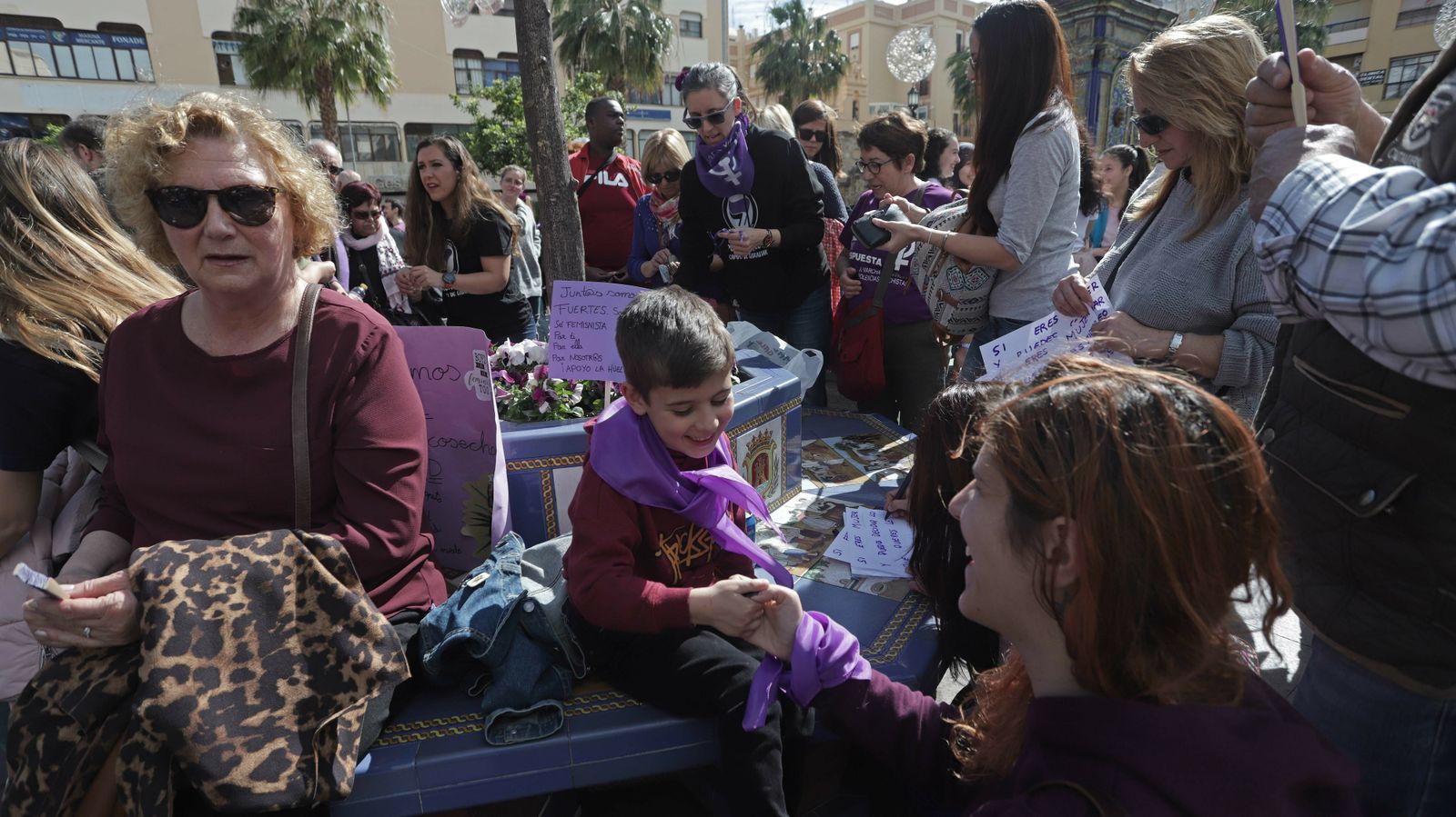 Imágenes de la manifestación  por el Día de la Mujer en Algeciras