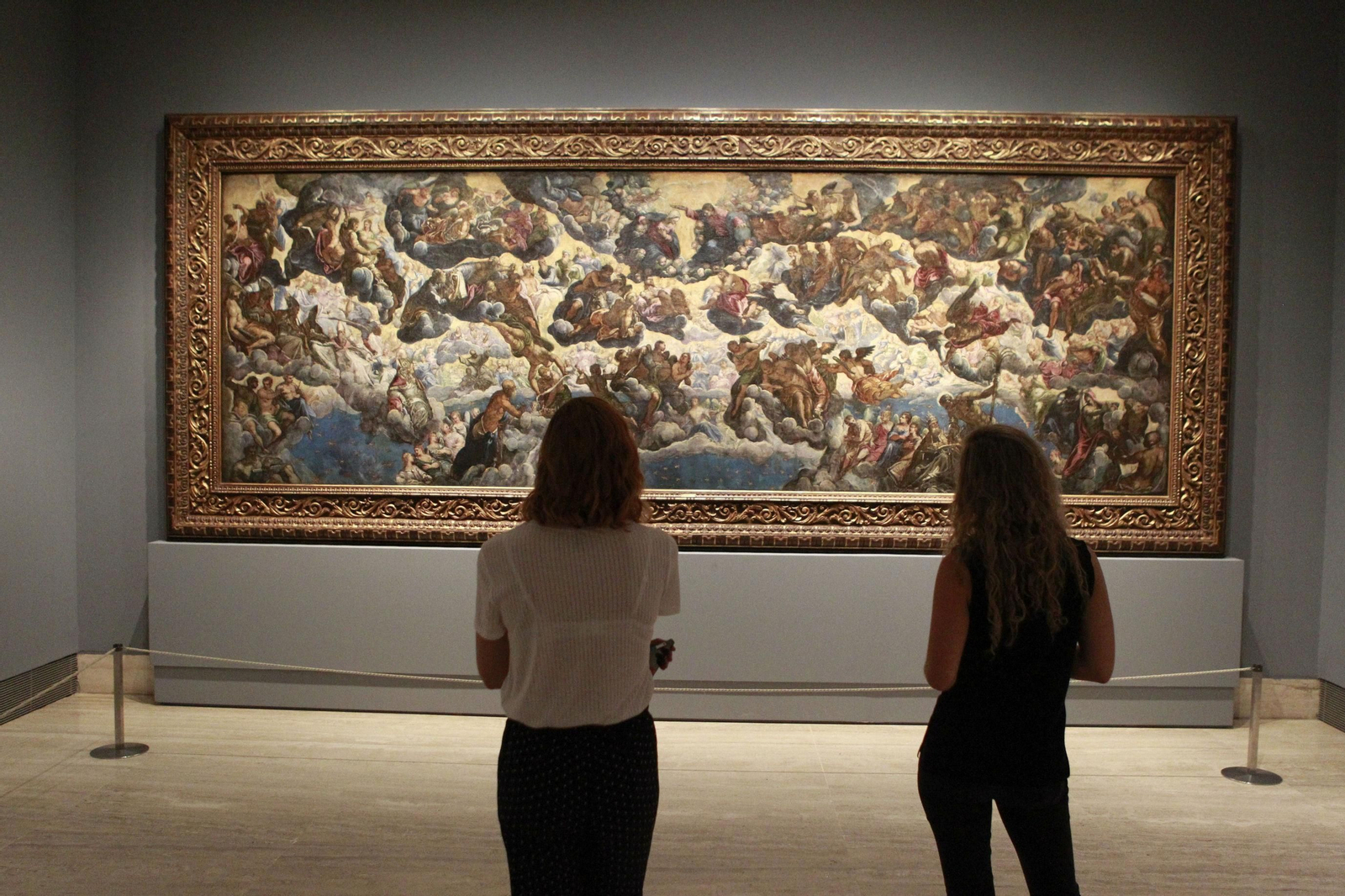 'El paraíso' de Tintoretto en la exposición 'El Renacimiento en Venecia' del Museo Thyssen-Bornemisza.