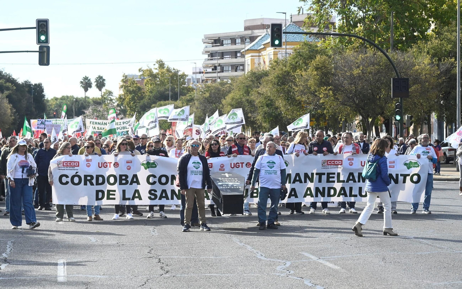 La manifestación en defensa de la sanidad pública en Córdoba