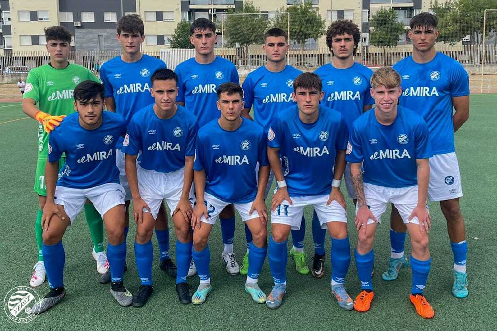 Primer once inicial del Xerez DFC juvenil en su debut en División de Honor.