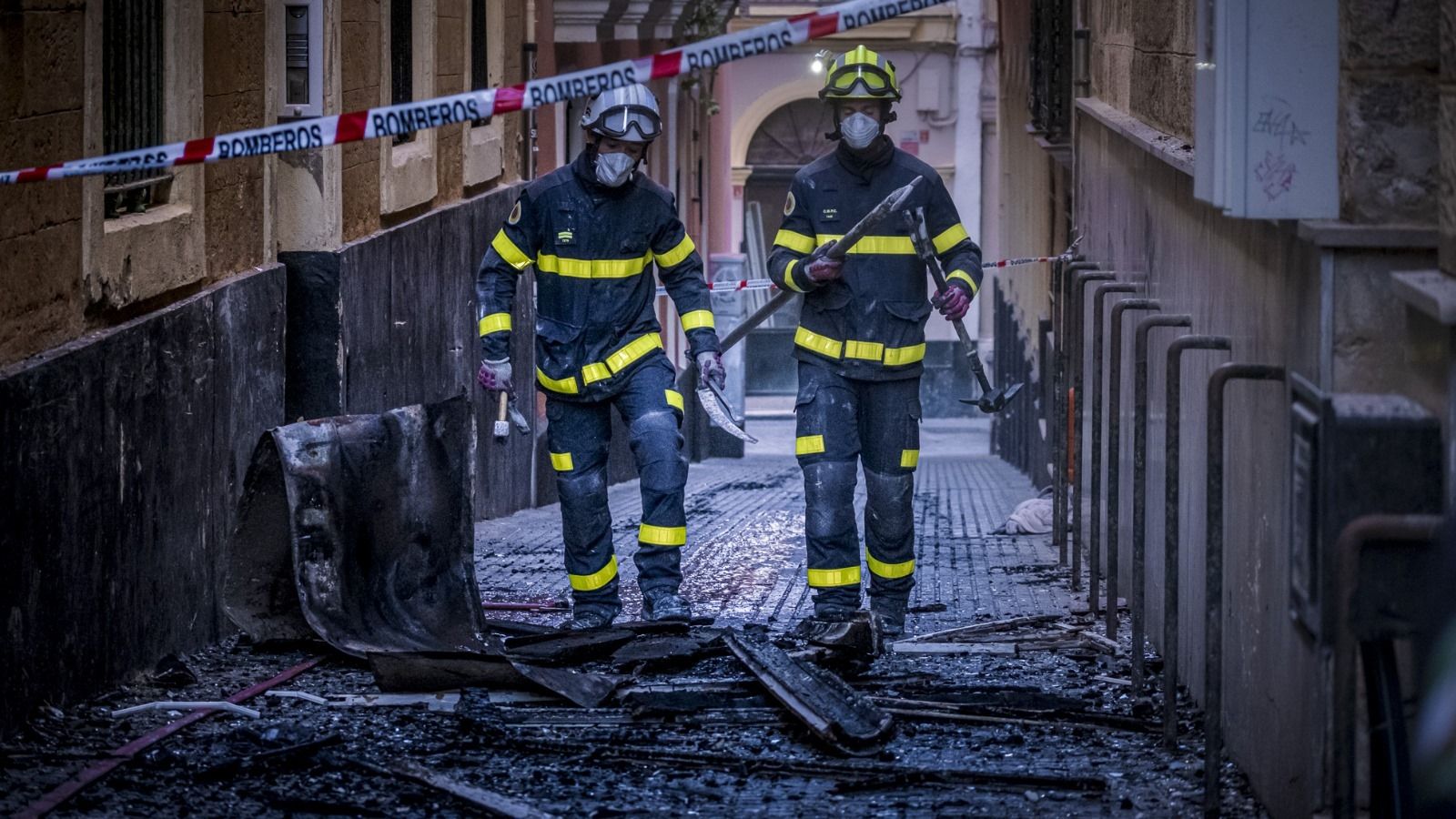 Las imágenes del incendio de la calle Marqués de Cádiz