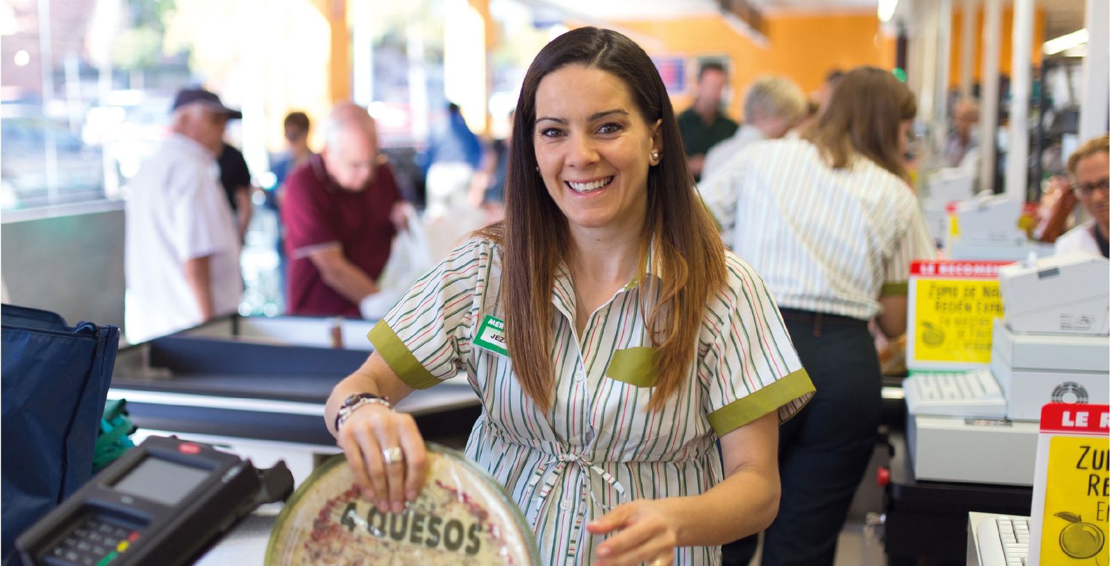 Una cajera de Mercadona.
