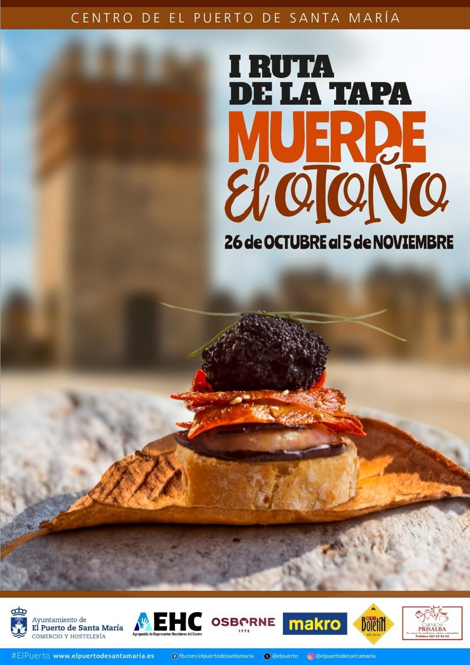 El cartel anunciar de la ruta de tapas.