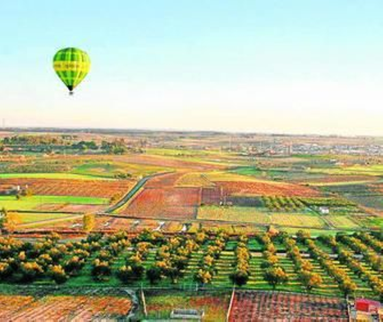 Un globo de WWF sobrevuela una de las zonas susceptibles de riego ilegal en Rociana.