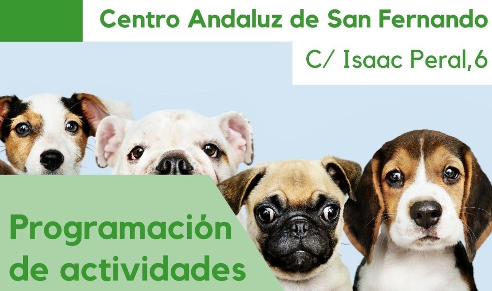 Cartel de la cita con el bienestar animal en el Centro Andaluz.