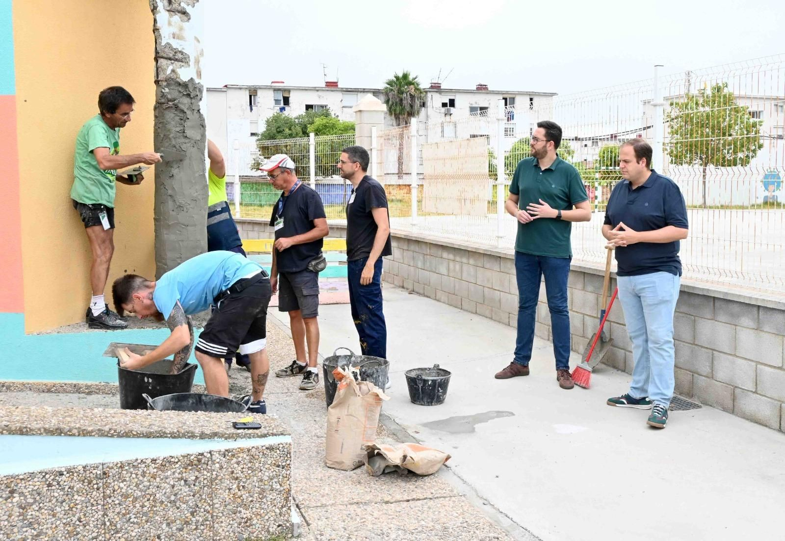 Los trabajos que se llevan a cabo en el colegio Andalucía.