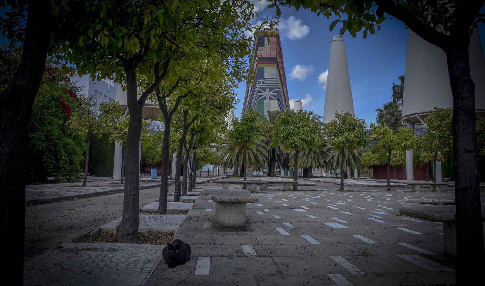 Una zona de la isla de la Cartuja.