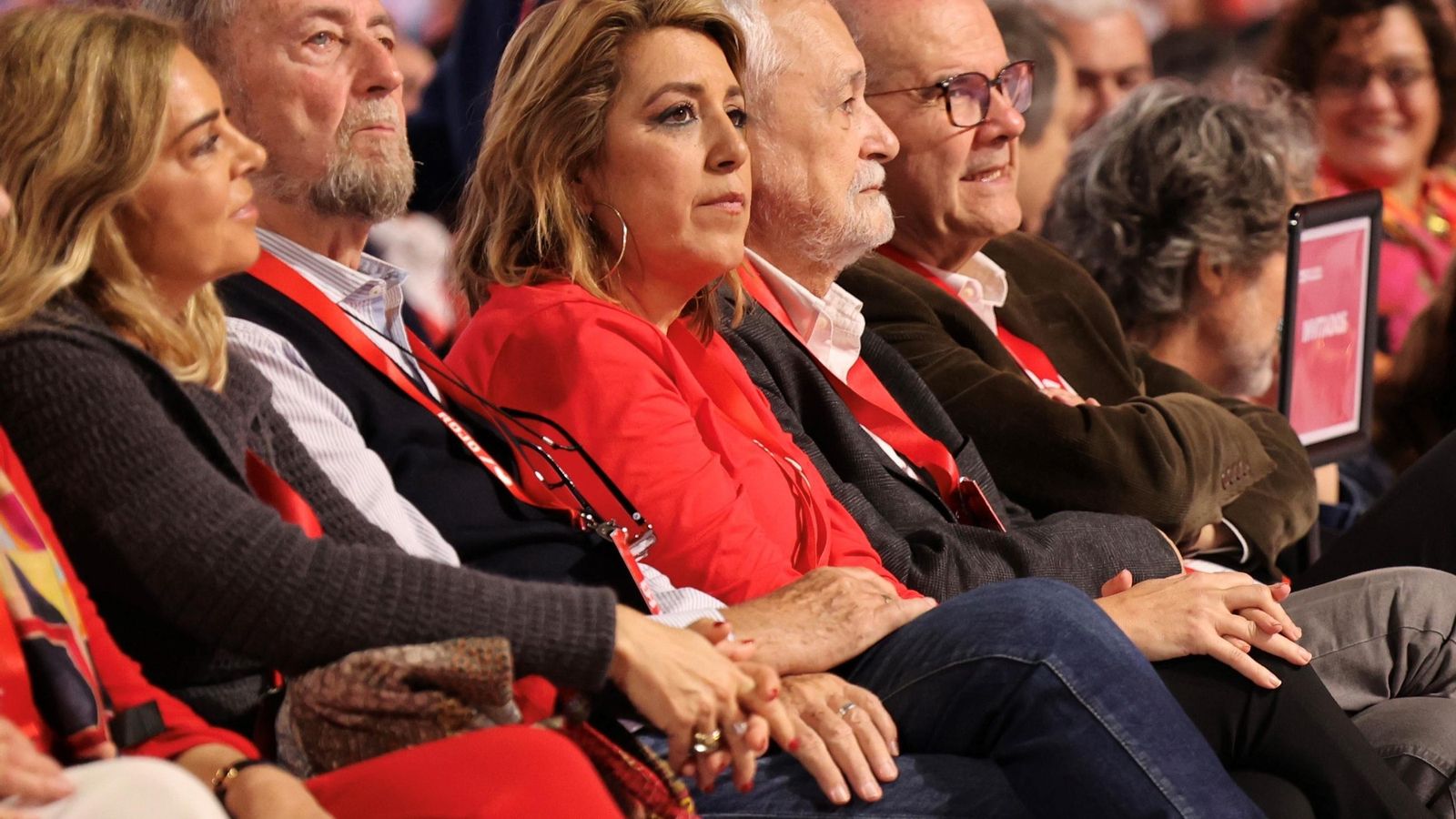 Susana Díaz, José Antonio Griñán y Manuel Chaves
