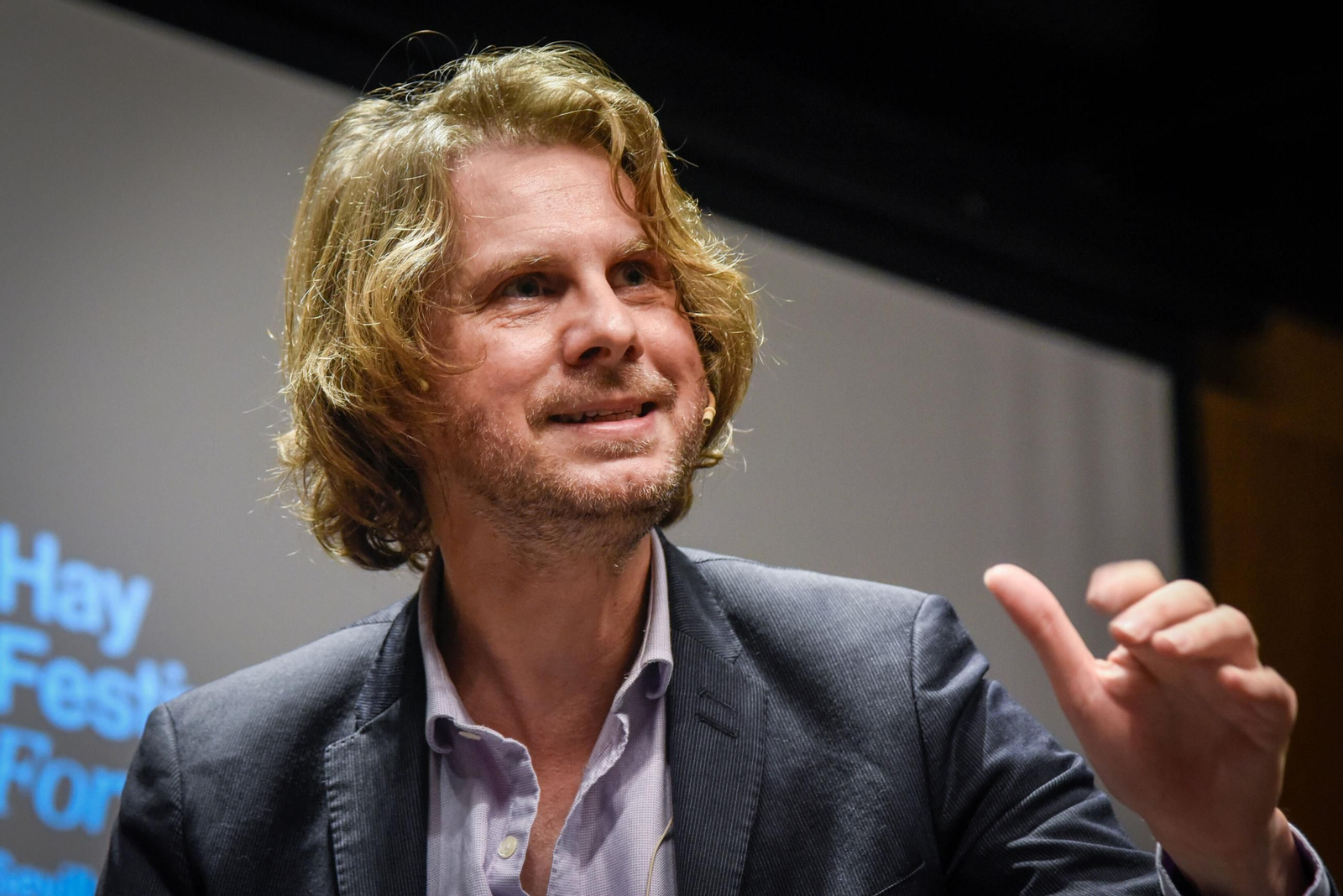El escritor Thomas Schlesser durante su última visita a Sevilla con motivo del Hay Festival Forum.
