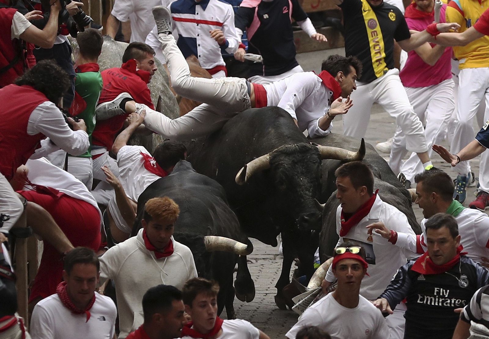 Las imágenes del último encierro de los sanfermines