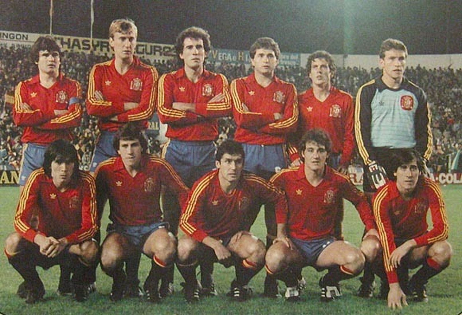El equipo titular de España en aquel 12-1 contra Malta.
